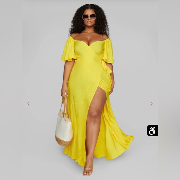 Off The Shoulder Wrap Maxi Dress - Picture 2 of 4